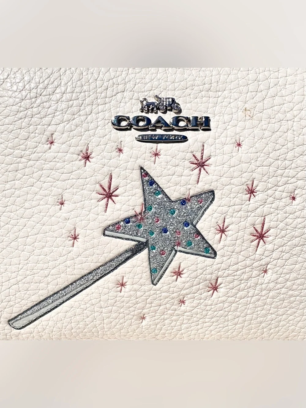 COACH X Wizard of Oz Glinda Glitter Wand Wrist Wallet 39271
